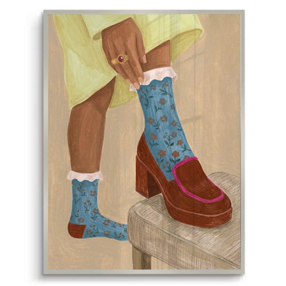 Floral Socks - Fine Art