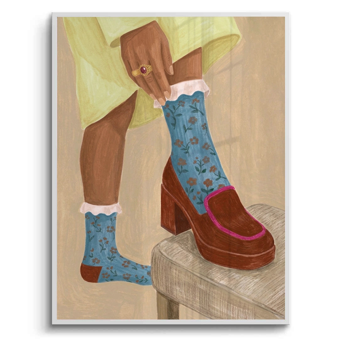 2Floral Socks - Fine Art