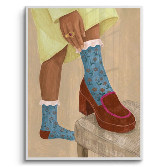 Floral Socks - Fine Art