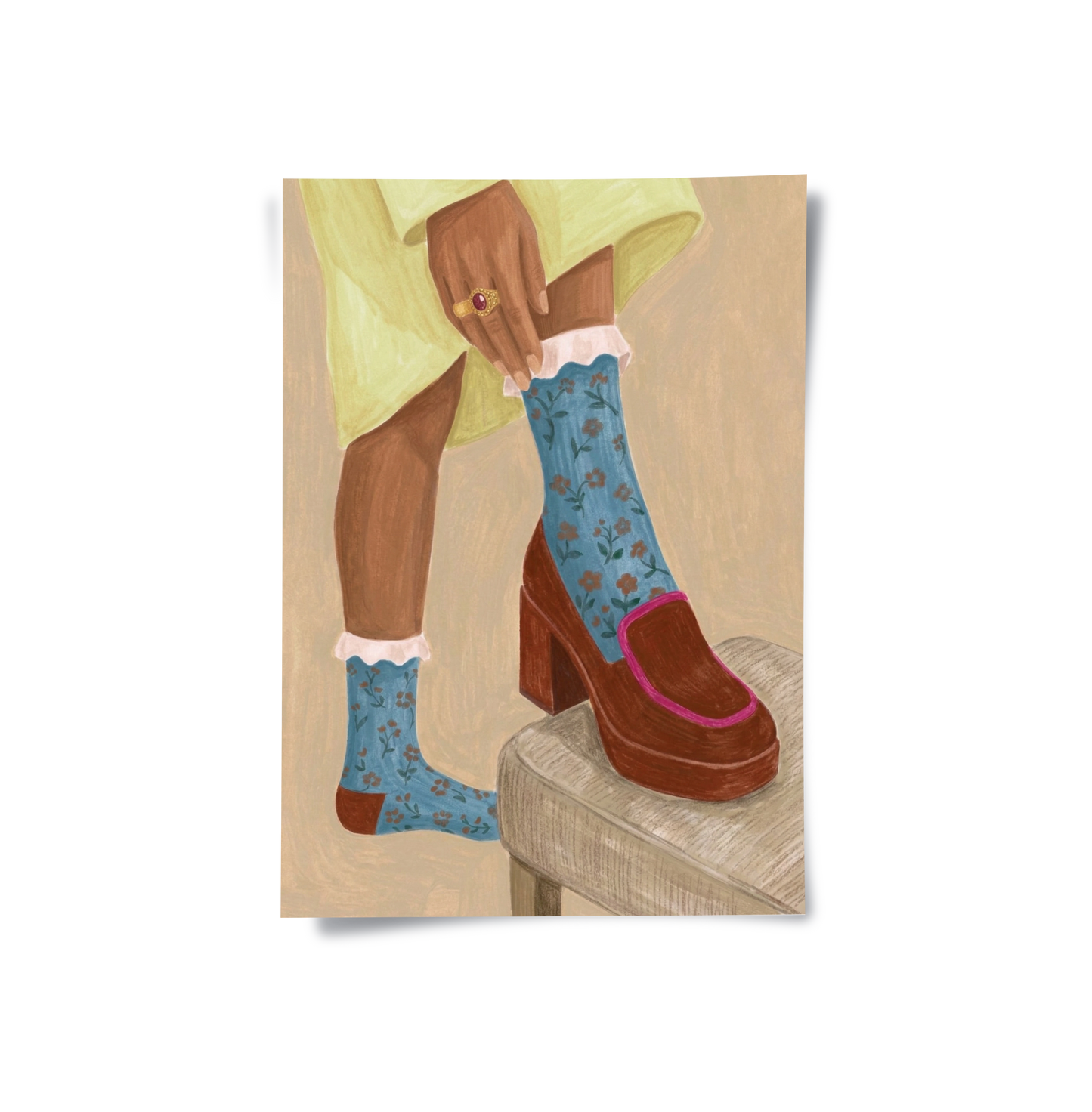 2Floral Socks - Poster