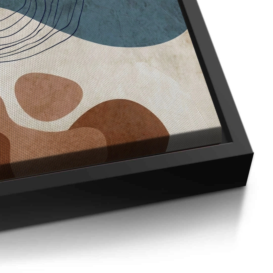 2Flowing Lines and Pebbled Shapes - Canvas