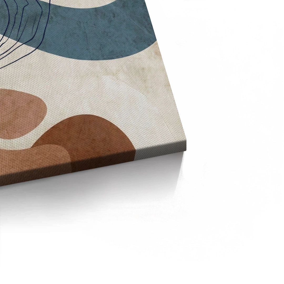 2Flowing Lines and Pebbled Shapes - Canvas