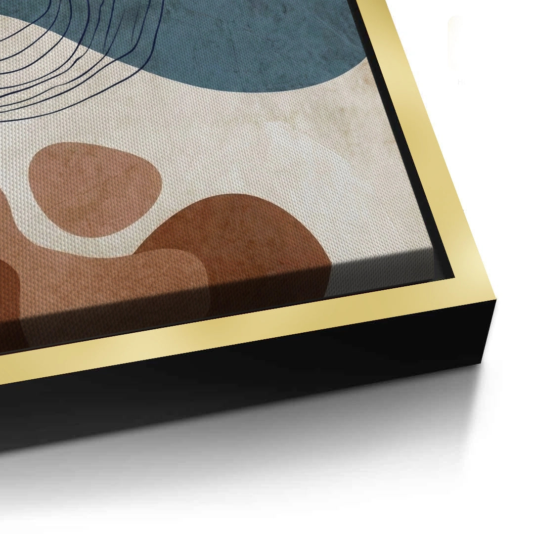 2Flowing Lines and Pebbled Shapes - Canvas