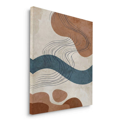 Flowing Lines and Pebbled Shapes - Canvas