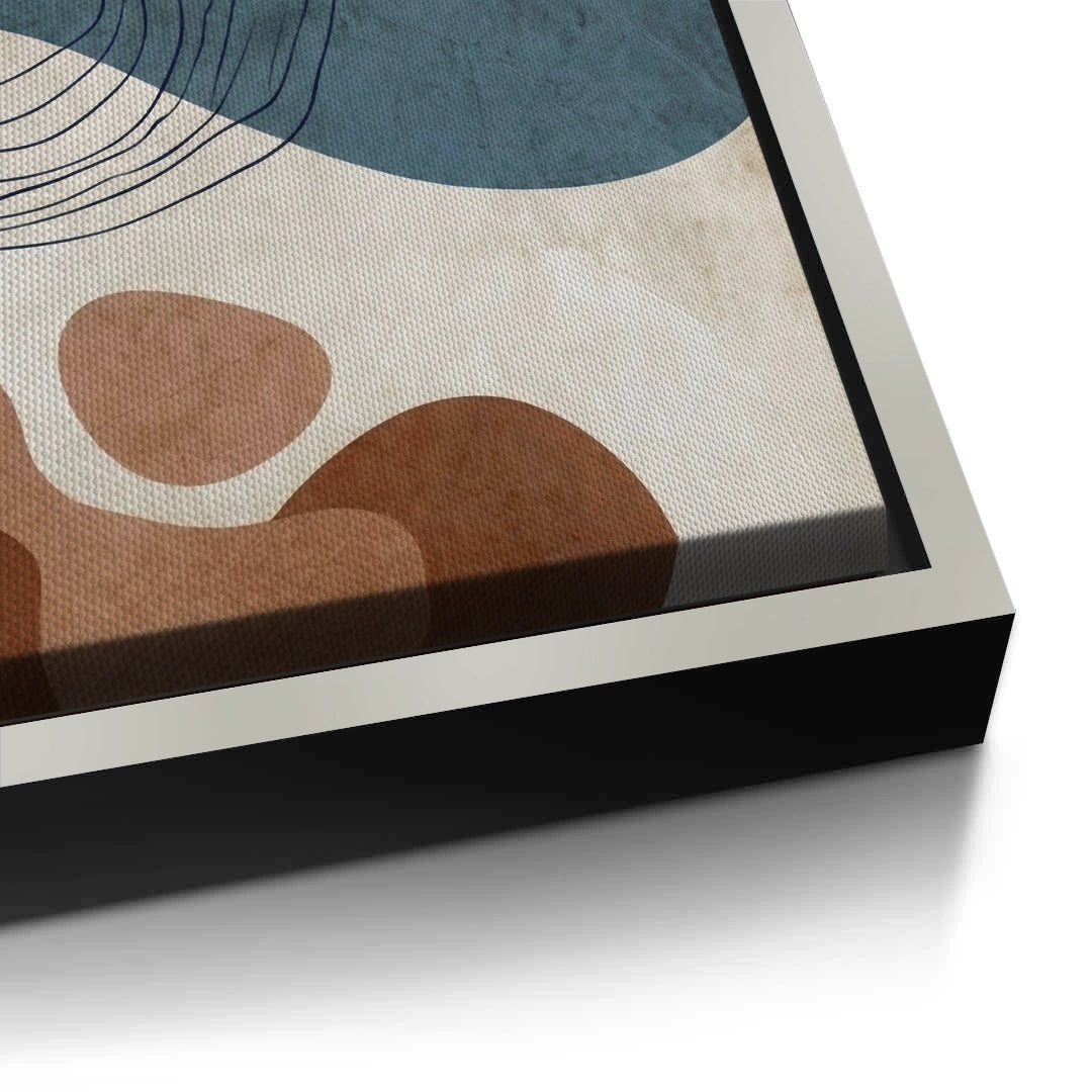 2Flowing Lines and Pebbled Shapes - Canvas