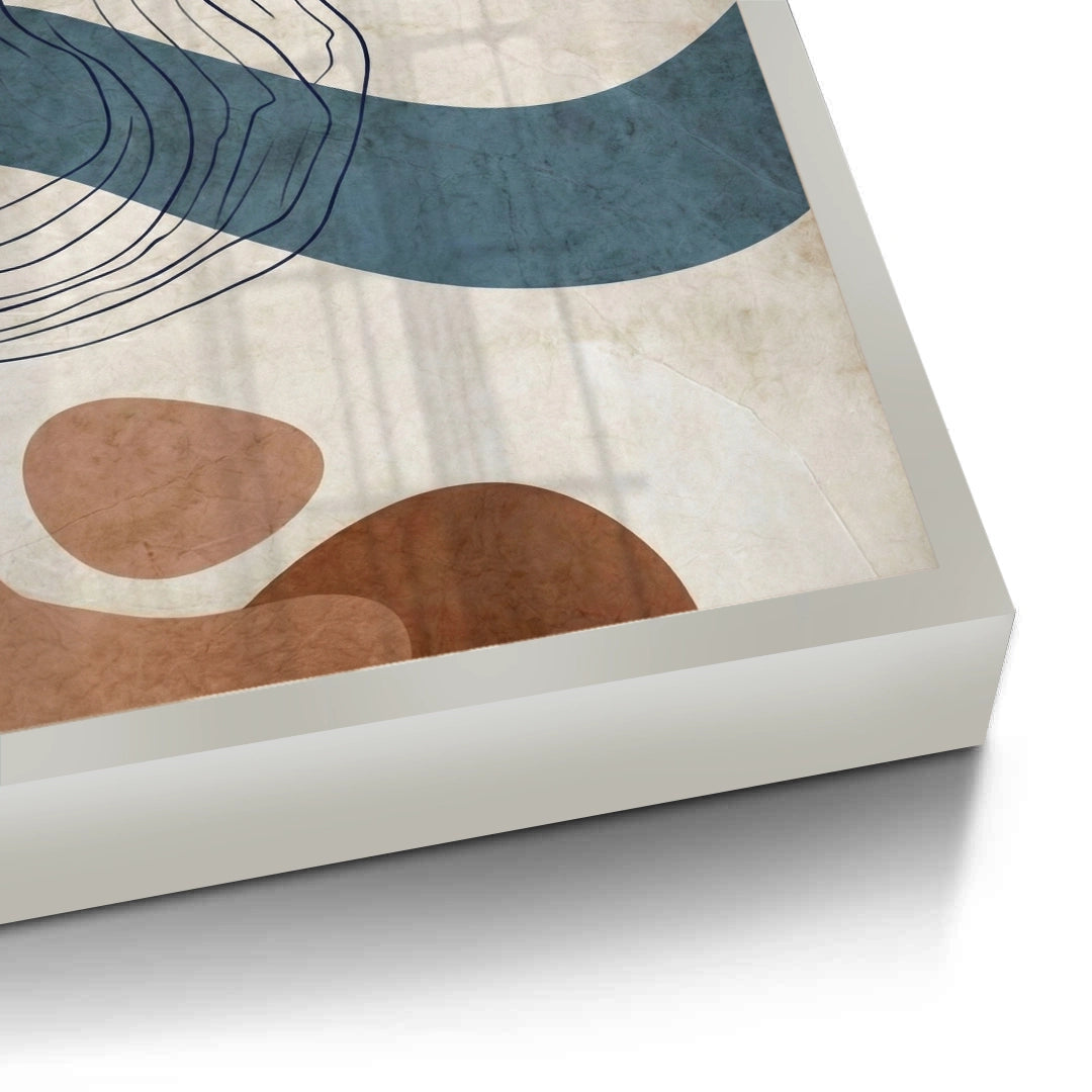 2Flowing Lines and Pebbled Shapes - Fine Art