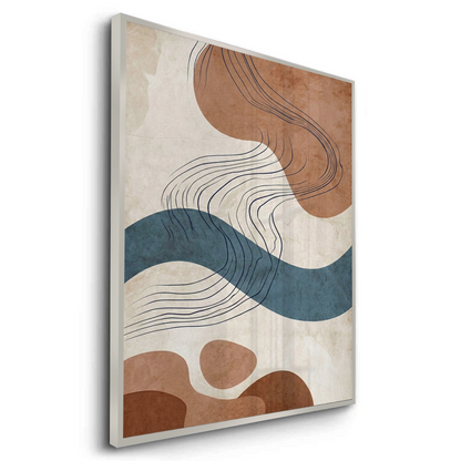 Flowing Lines and Pebbled Shapes - Fine Art