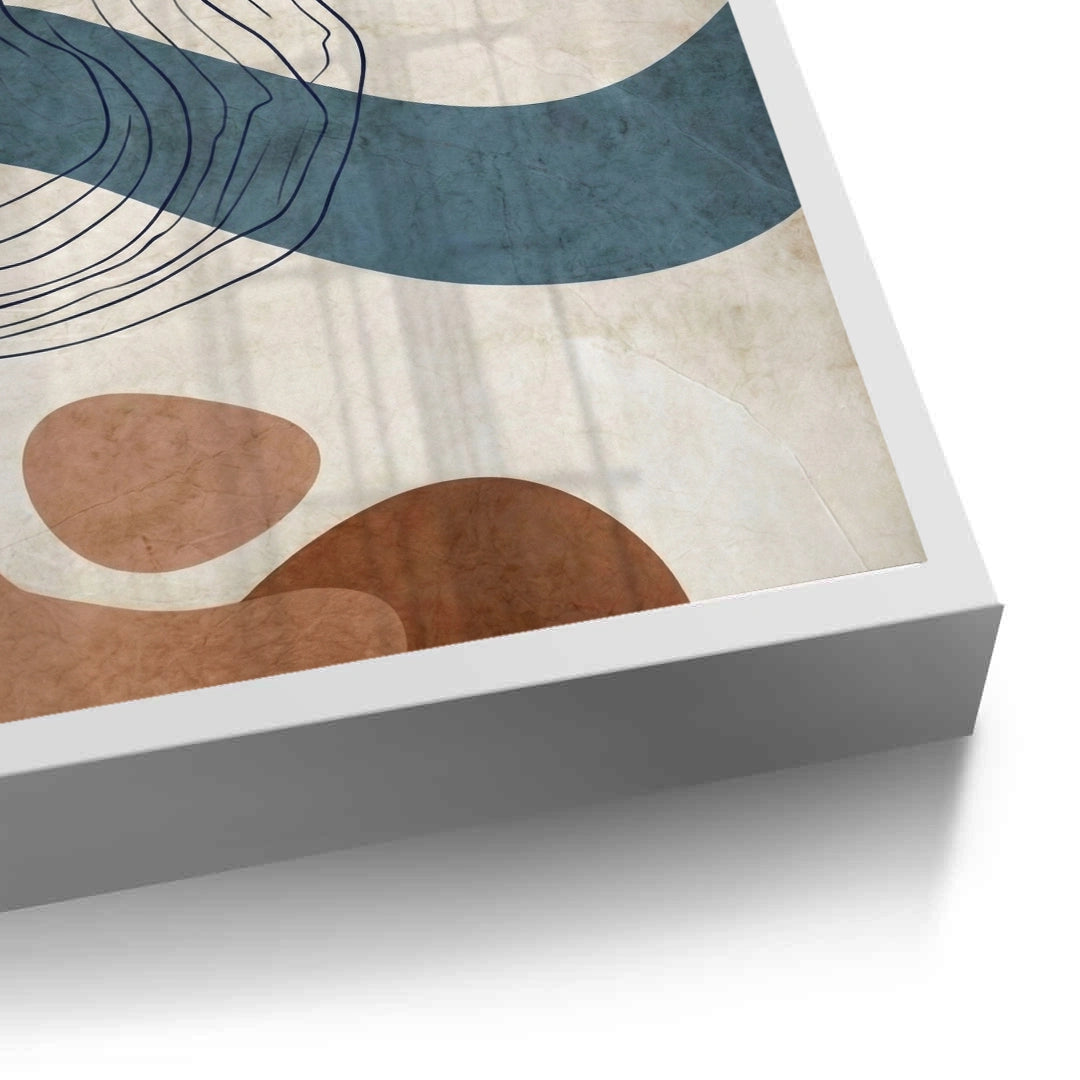 2Flowing Lines and Pebbled Shapes - Fine Art