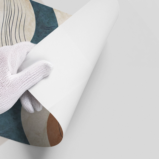 Flowing Lines and Pebbled Shapes - Poster