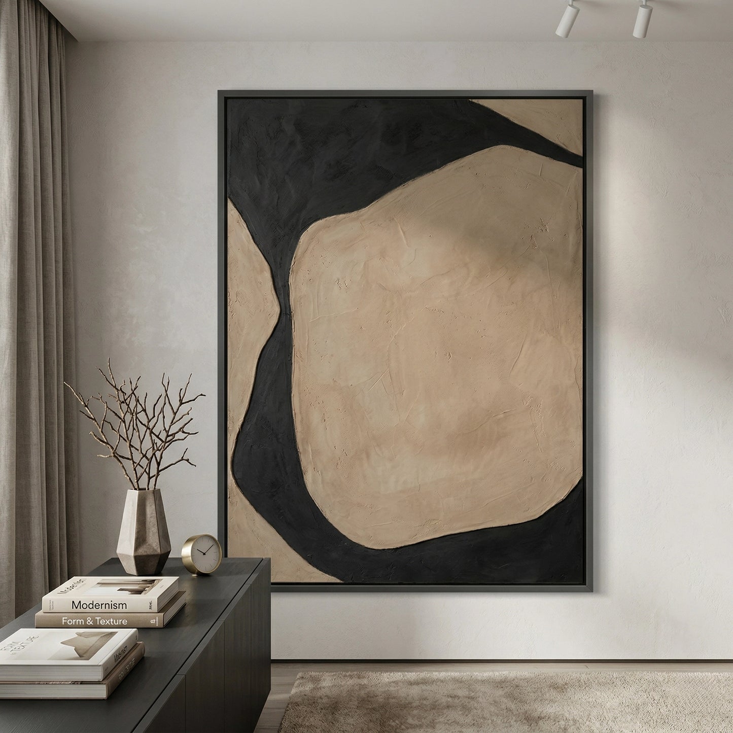 2Modern Fluid Stone artwork featuring smooth organic patterns for luxury UAE interiors
