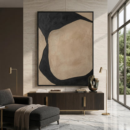 Elegant Fluid Stone wall art blending earthy tones and fluid abstract design for UAE homes