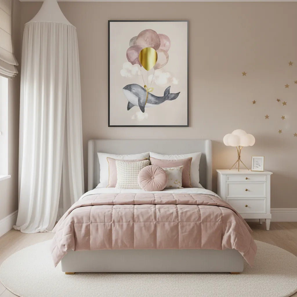 Flying Whale - Fine Art - Jasmineart.ae