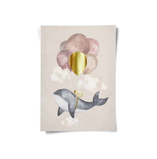Flying Whale - Poster