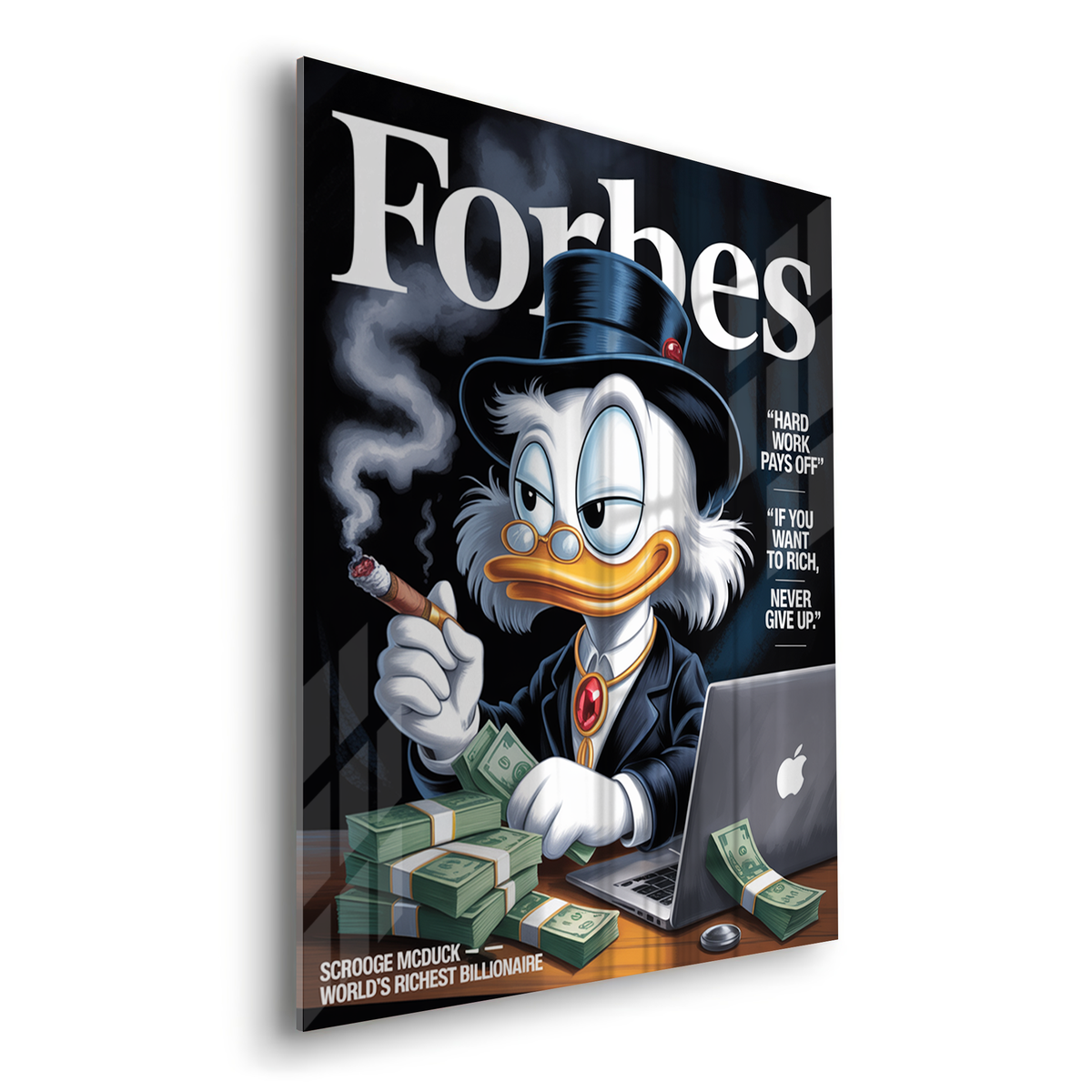 Forbes Scrooge McDuck - Acrylic - Jasmineart.ae