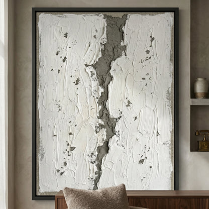 Contemporary Fractured Earth wall decor showcasing layered textures and subtle earth-inspired palette for UAE living spaces