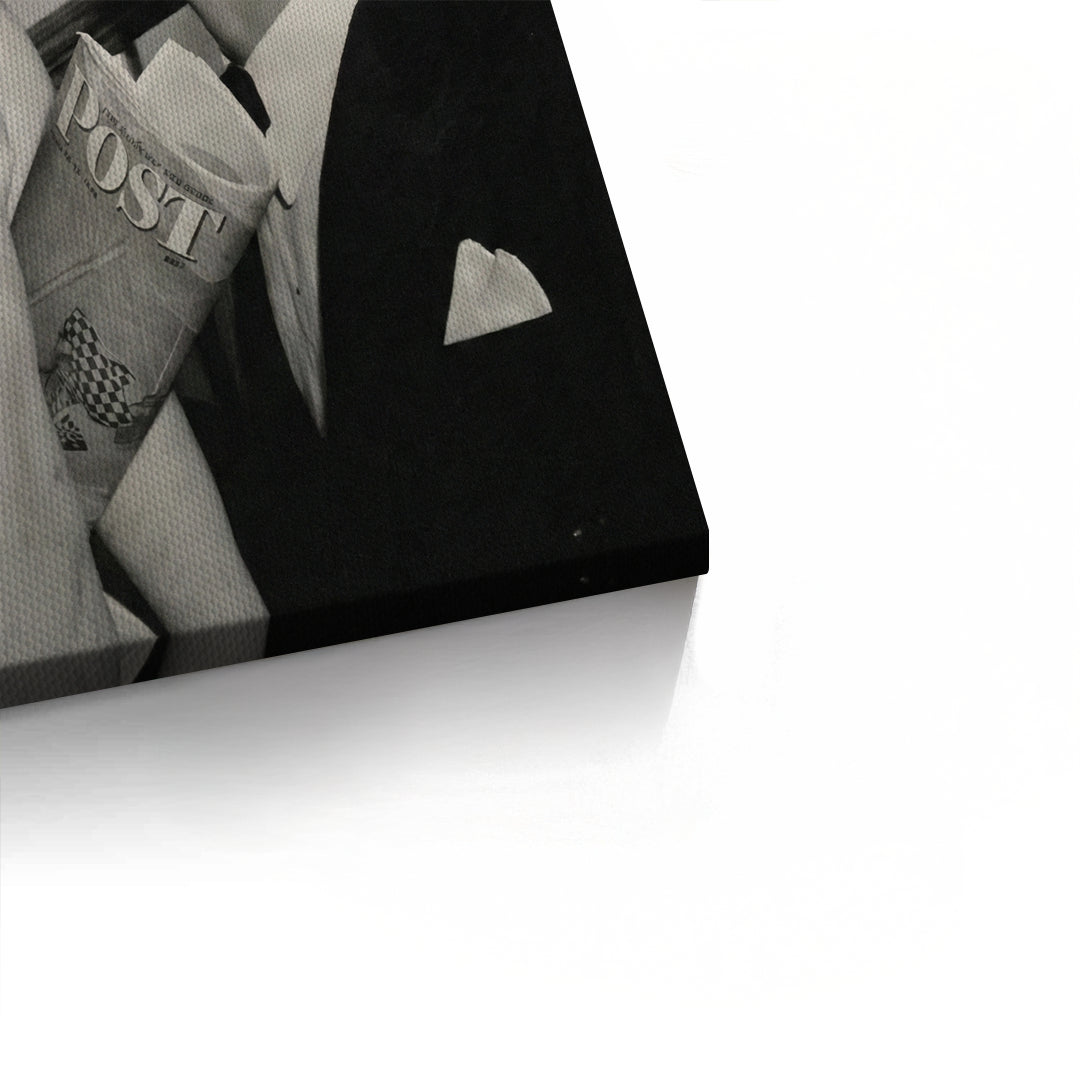 2Frank Sinatra Lighting a Cigarette from a Greek Statue - Canvas