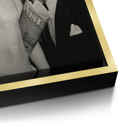 Frank Sinatra Lighting a Cigarette from a Greek Statue - Canvas