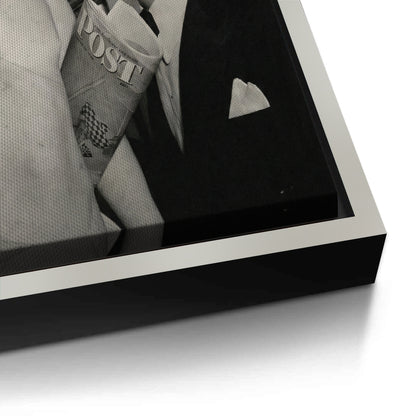 Frank Sinatra Lighting a Cigarette from a Greek Statue - Canvas