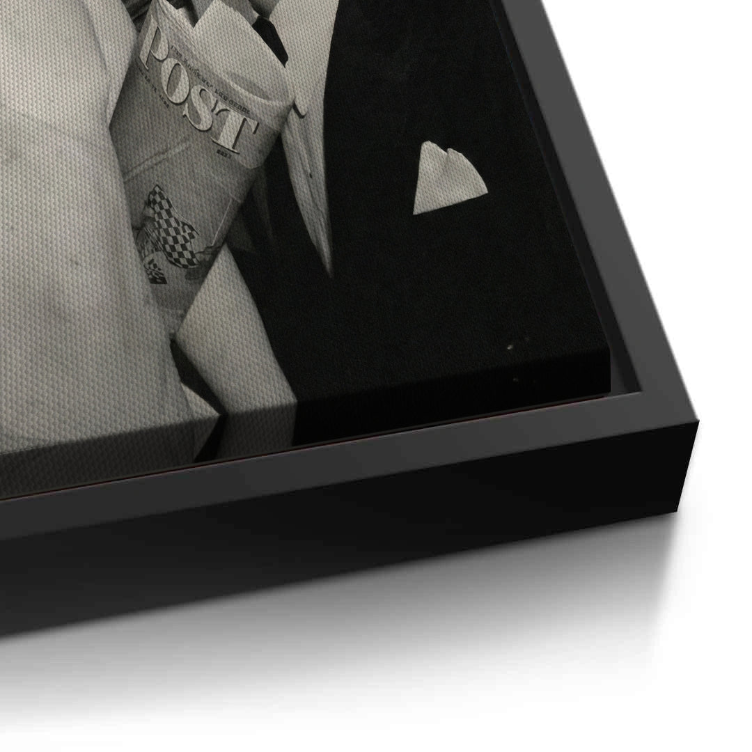 2Frank Sinatra Lighting a Cigarette from a Greek Statue - Canvas