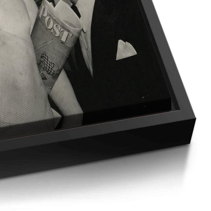 Frank Sinatra Lighting a Cigarette from a Greek Statue - Canvas