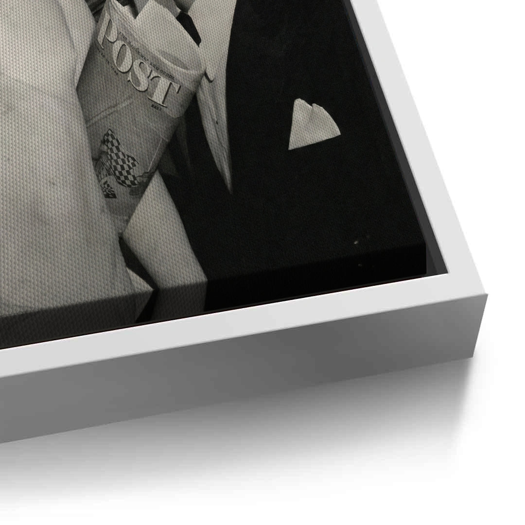 2Frank Sinatra Lighting a Cigarette from a Greek Statue - Canvas