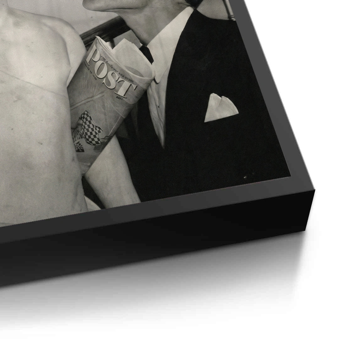 2Frank Sinatra Lighting a Cigarette from a Greek Statue - Fine Art