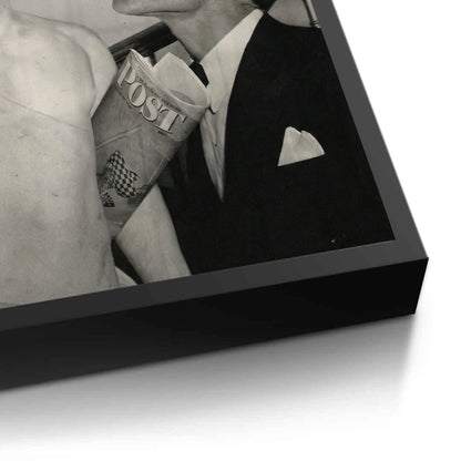 Frank Sinatra Lighting a Cigarette from a Greek Statue - Fine Art