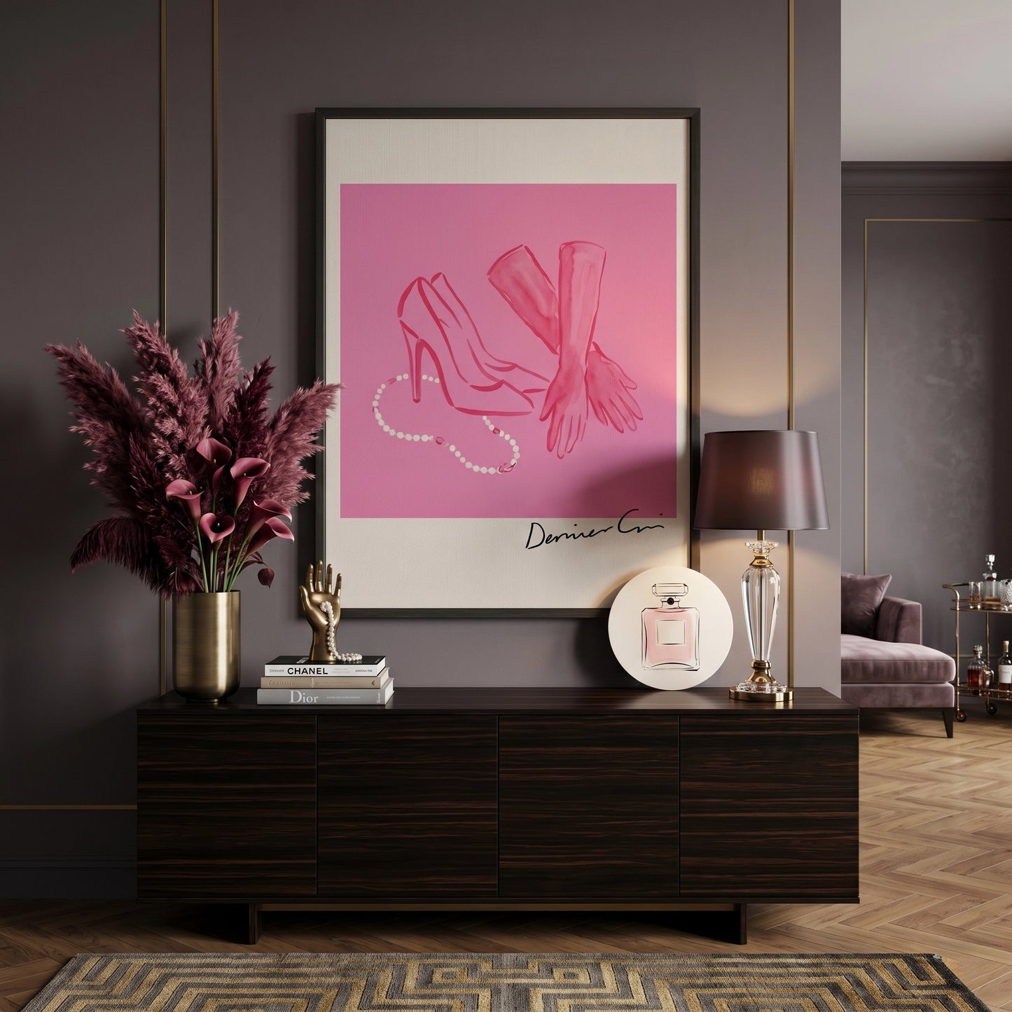 2French Chic Pink Fashion - Canvas