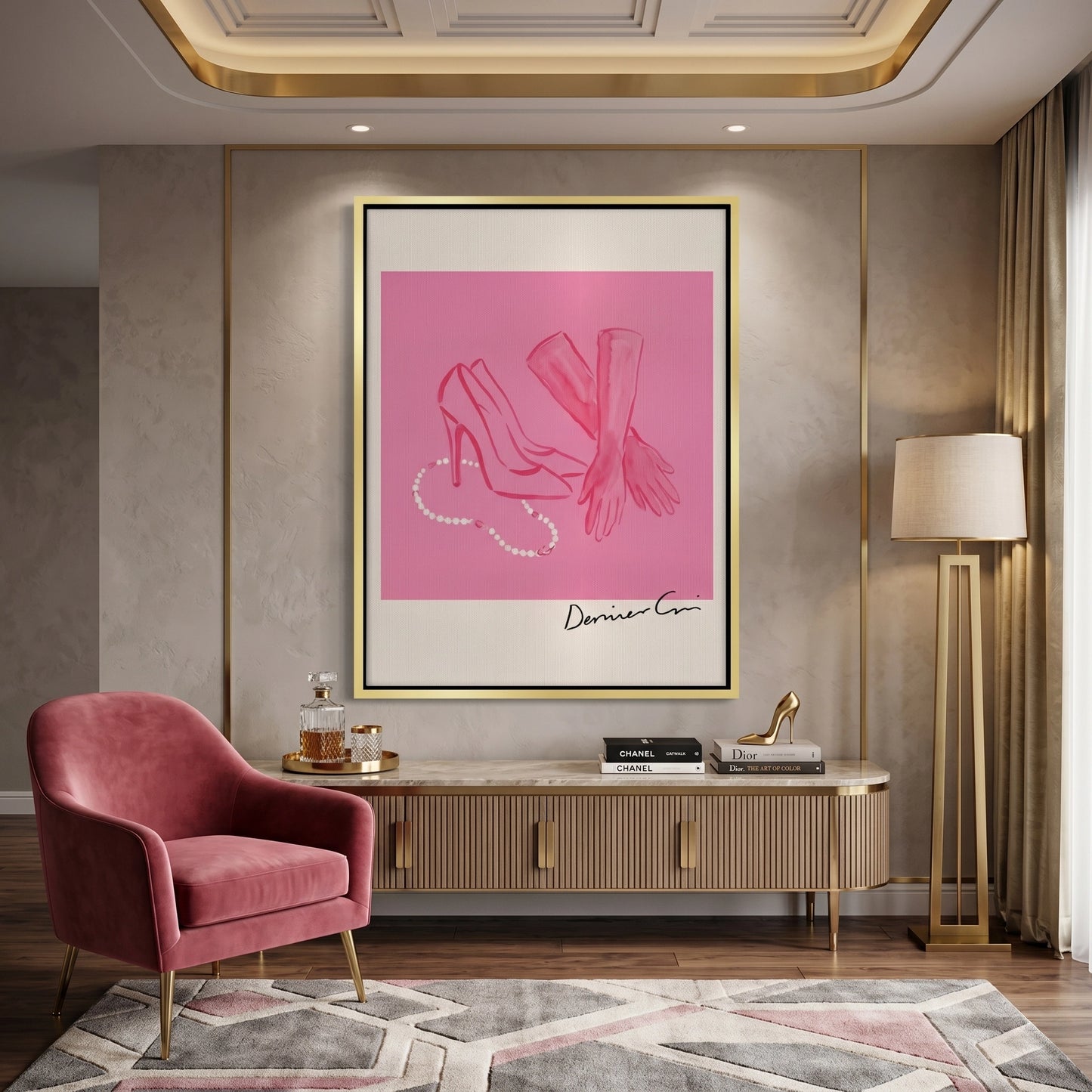 2French Chic Pink Fashion - Canvas