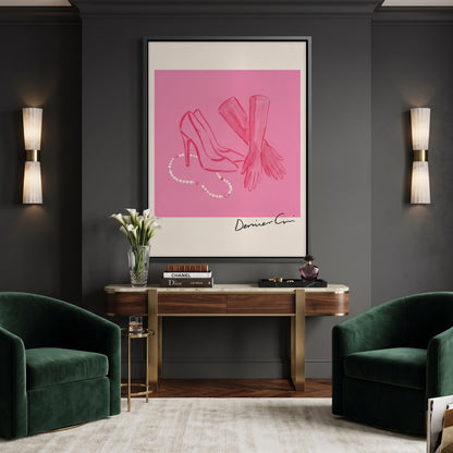 French Chic Pink Fashion - Canvas