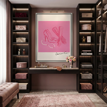 French Chic Pink Fashion - Canvas