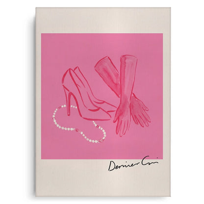 French Chic Pink Fashion - Canvas
