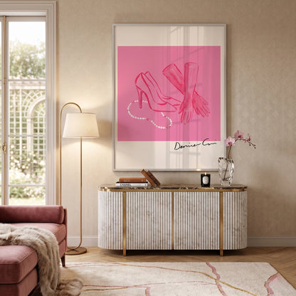 French Chic Pink Fashion - Fine Art
