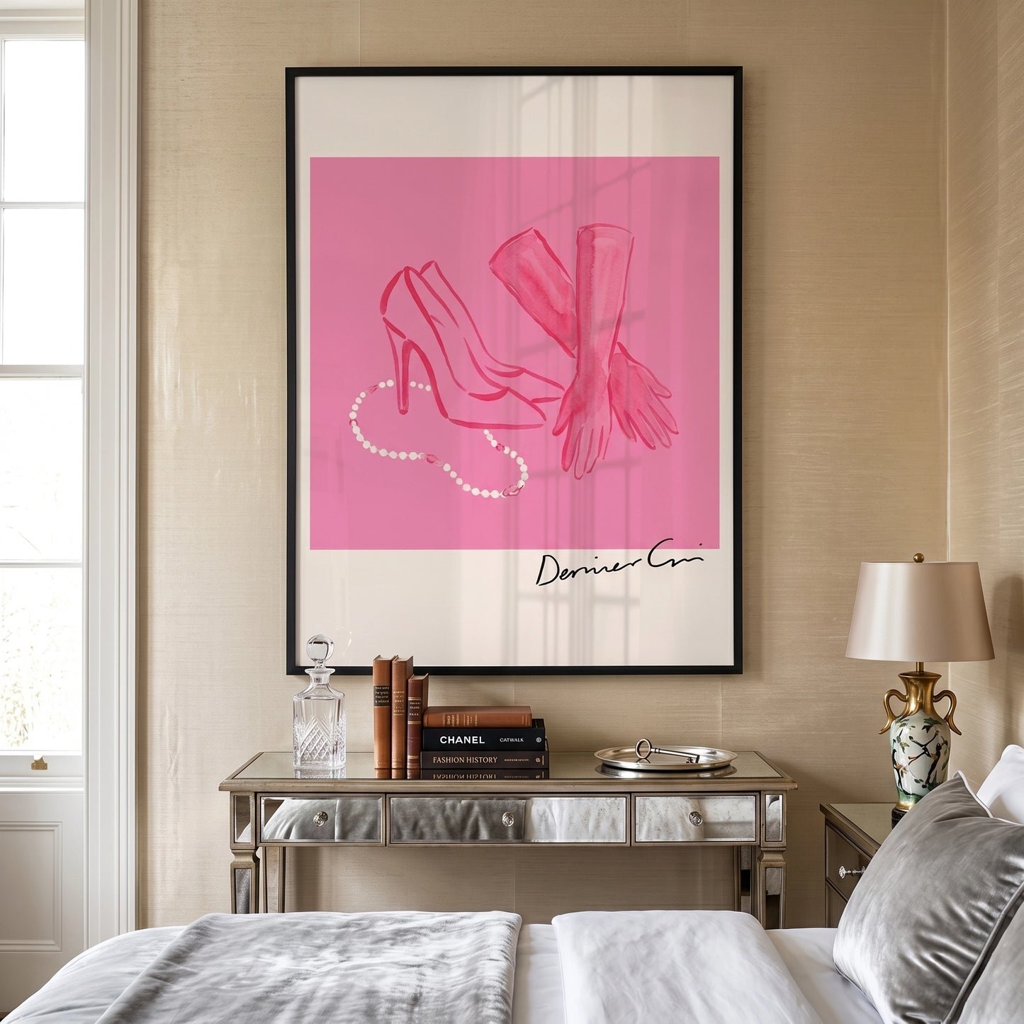 2French Chic Pink Fashion - Fine Art