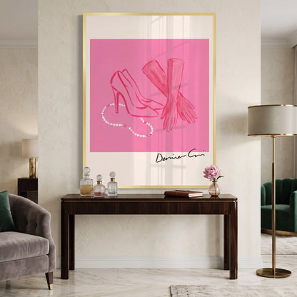 French Chic Pink Fashion - Fine Art