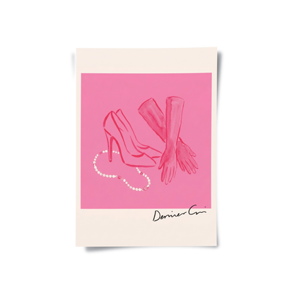 French Chic Pink Fashion - Poster