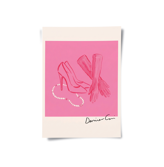 French Chic Pink Fashion - Poster