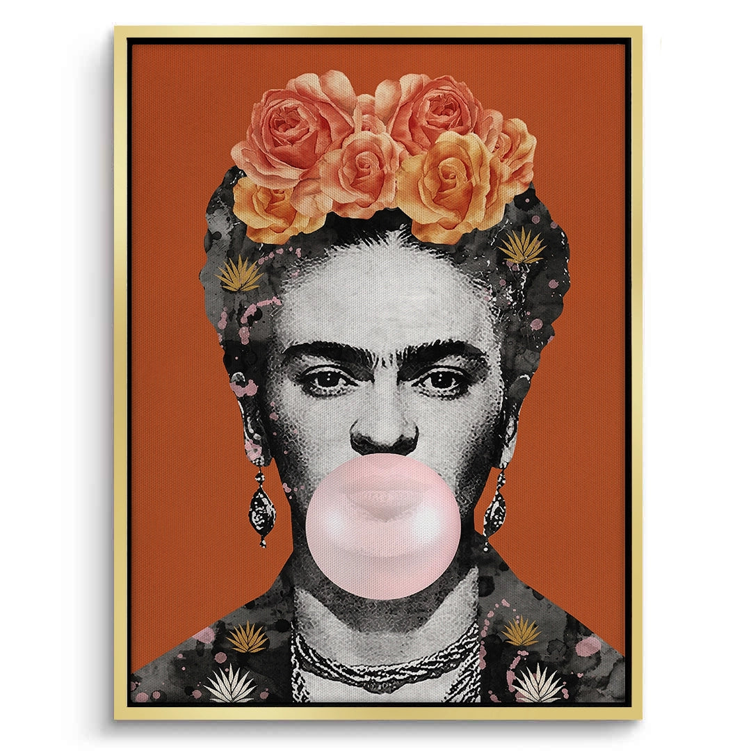 2Frida Kahlo Bubblegum - Canvas