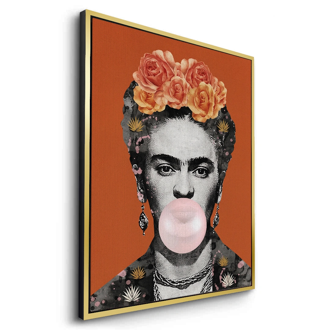 2Frida Kahlo Bubblegum - Canvas