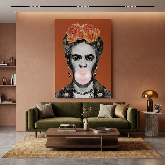 Frida Kahlo Bubblegum - Canvas