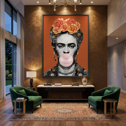 Frida Kahlo Bubblegum - Canvas