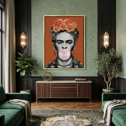 Frida Kahlo Bubblegum - Canvas