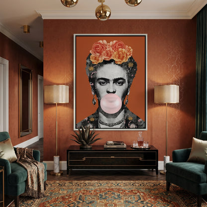 Frida Kahlo Bubblegum - Canvas