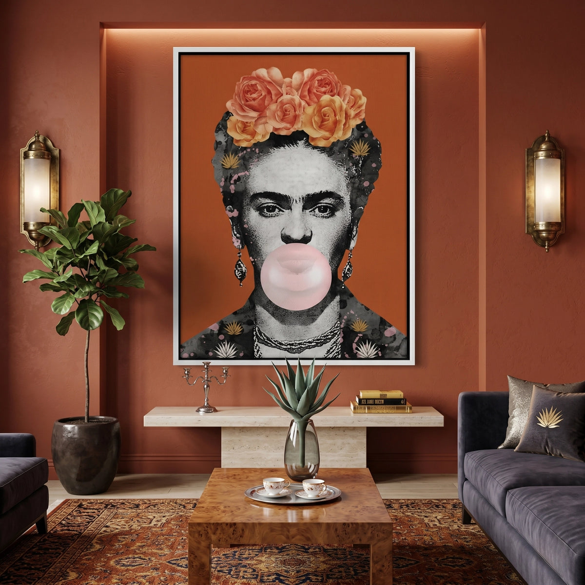 Frida Kahlo Bubblegum - Canvas