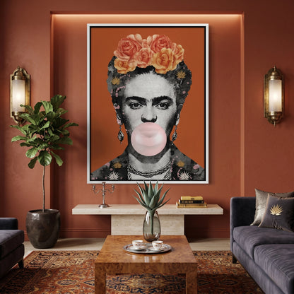 Frida Kahlo Bubblegum - Canvas