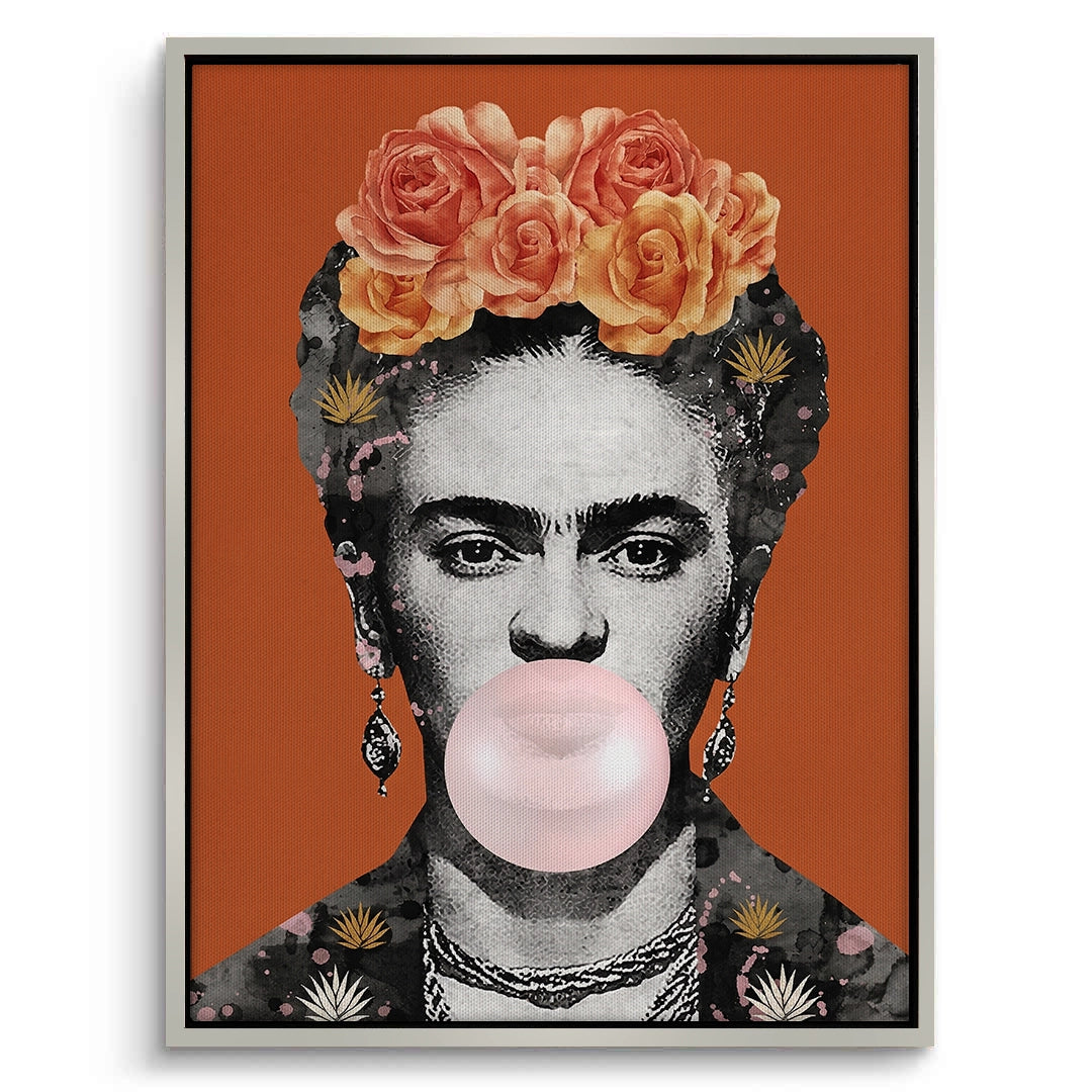2Frida Kahlo Bubblegum - Canvas