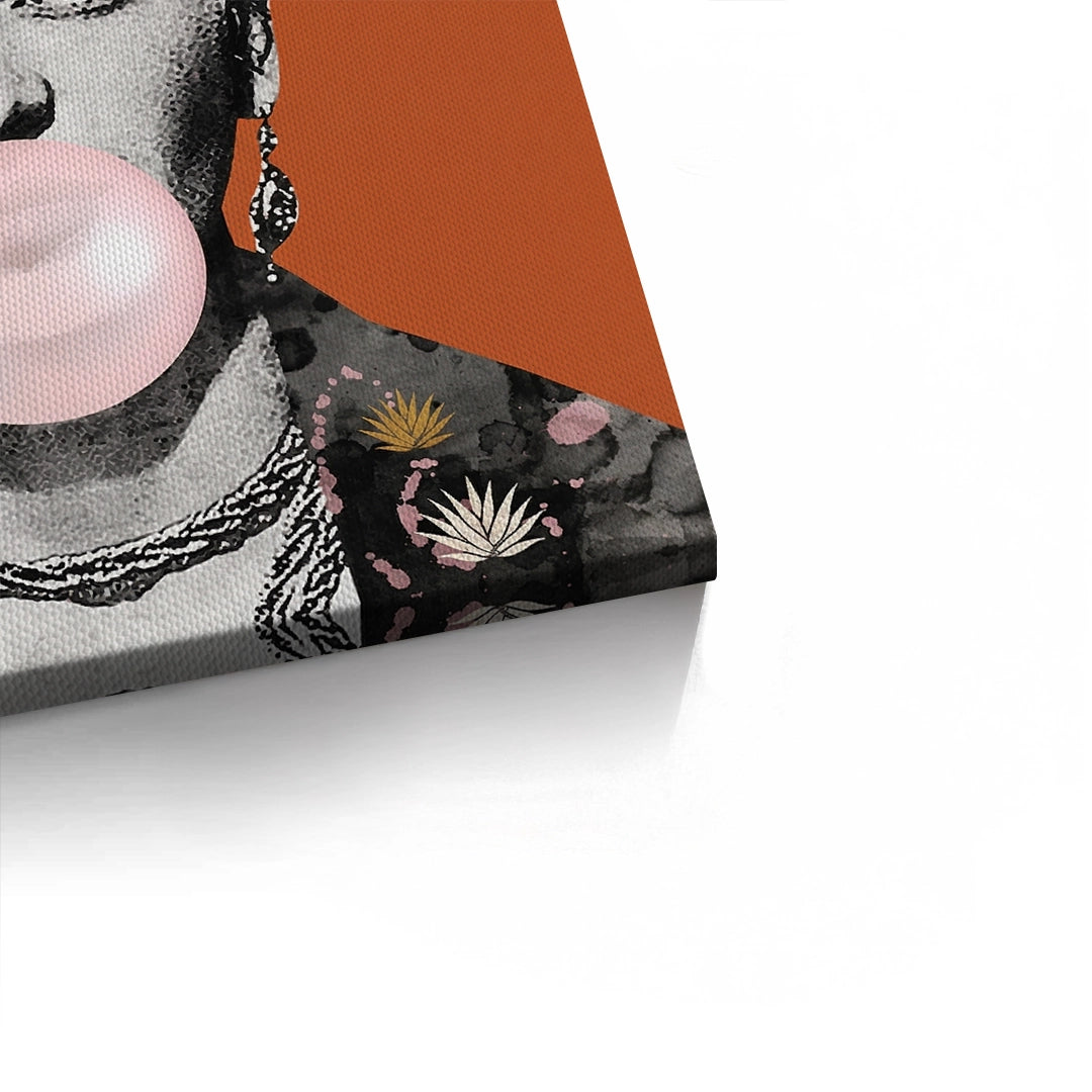 2Frida Kahlo Bubblegum - Canvas