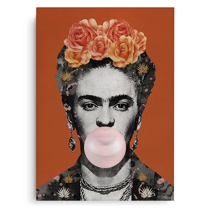 Frida Kahlo Bubblegum - Canvas
