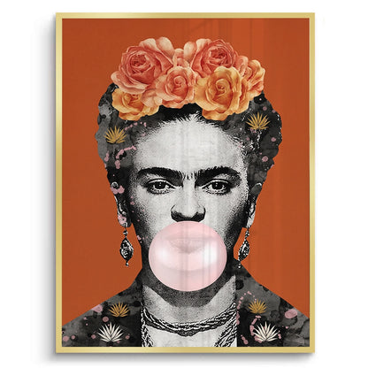 Frida Kahlo Bubblegum - Fine Art