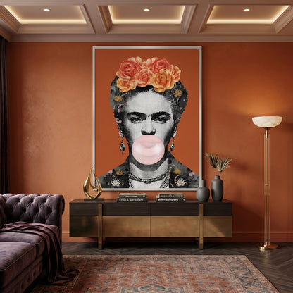 Frida Kahlo Bubblegum - Fine Art
